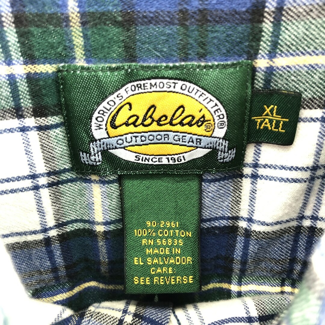 カベラス Cabelas 長袖 ボタンダウンチェックシャツ メンズXL /eaa384382