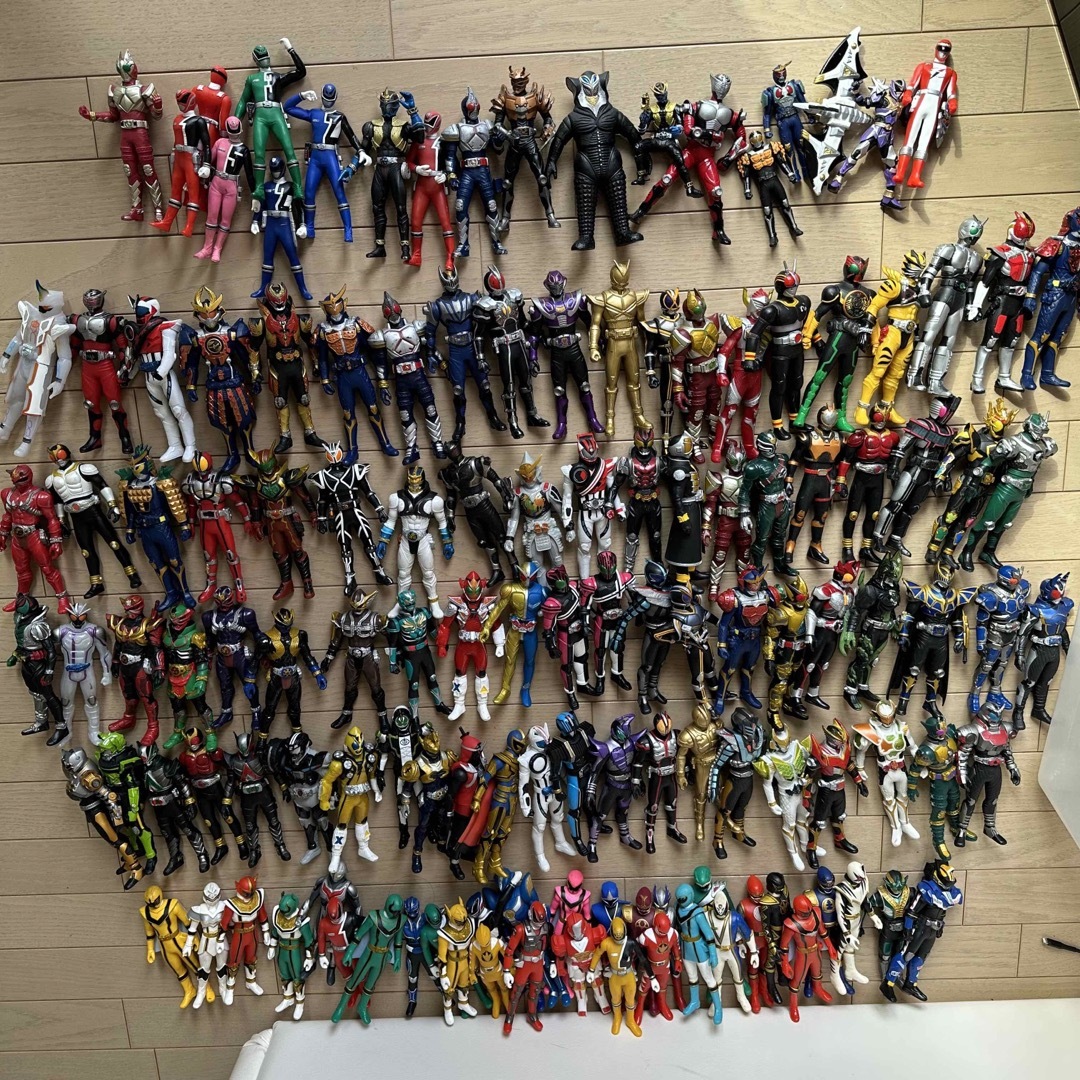 仮面ライダー 戦隊物 ソフビ フィギュア 当時物 約130体-
