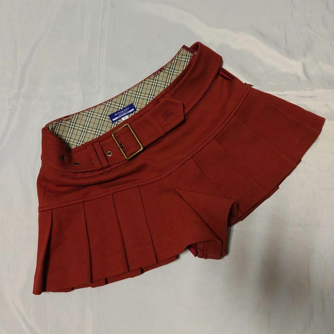 1888超美品　バーバリーブルーレーベル　36　ショートパンツ　スカート　ベルト