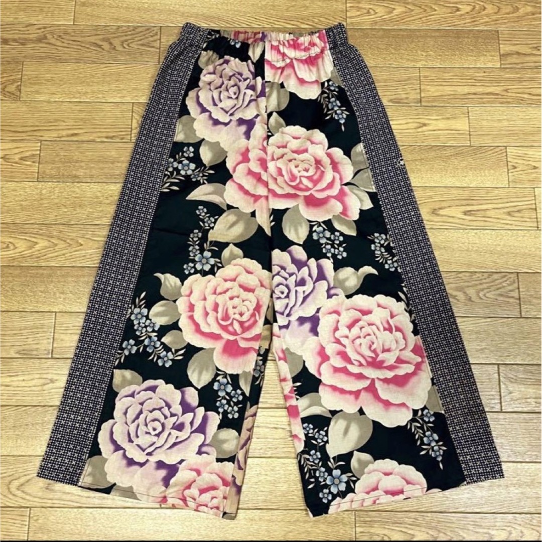 浴衣リメイク 柿渋染め 古布 セットアップ 着物リメイク ハンドメイド