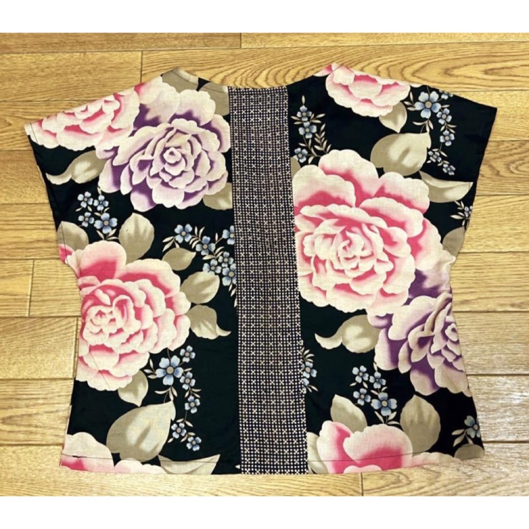 浴衣リメイク 柿渋染め 古布 セットアップ 着物リメイク ハンドメイド