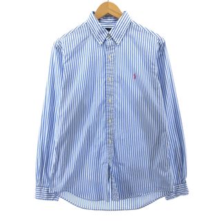 ラルフローレン(Ralph Lauren)の古着 ラルフローレン Ralph Lauren RALPH LAUREN 長袖 ボタンダウンストライプシャツ メンズM /eaa384689(シャツ)