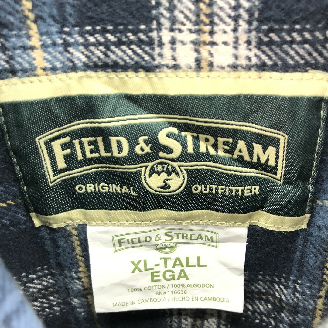 FIELD&STEAM 長袖 ヘビーネルチェックシャツ メンズXL /eaa384372