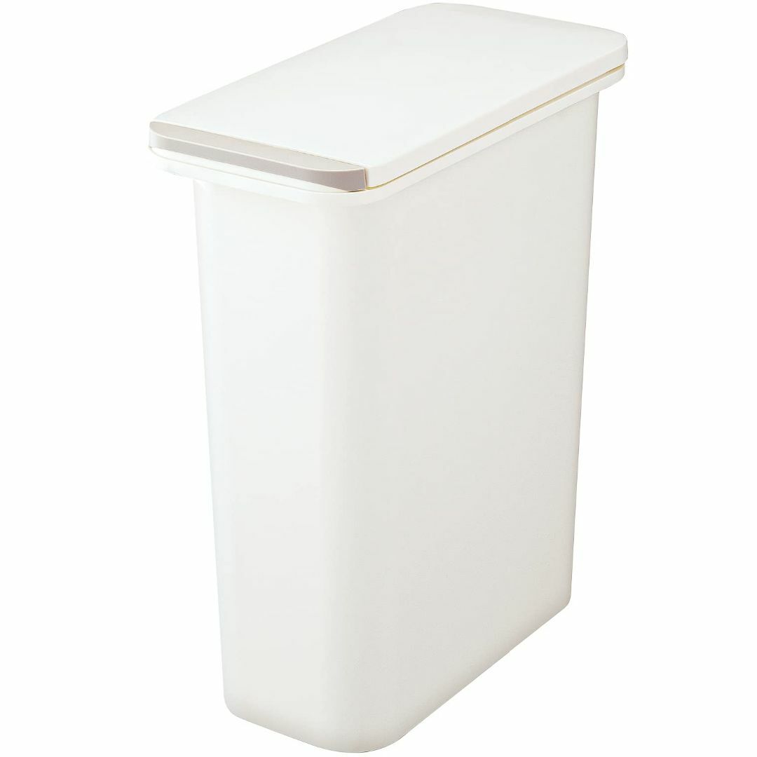 【色: ホワイト】リス ゴミ箱 中フタ付き 開けても防臭ペール 20SN ホワイ