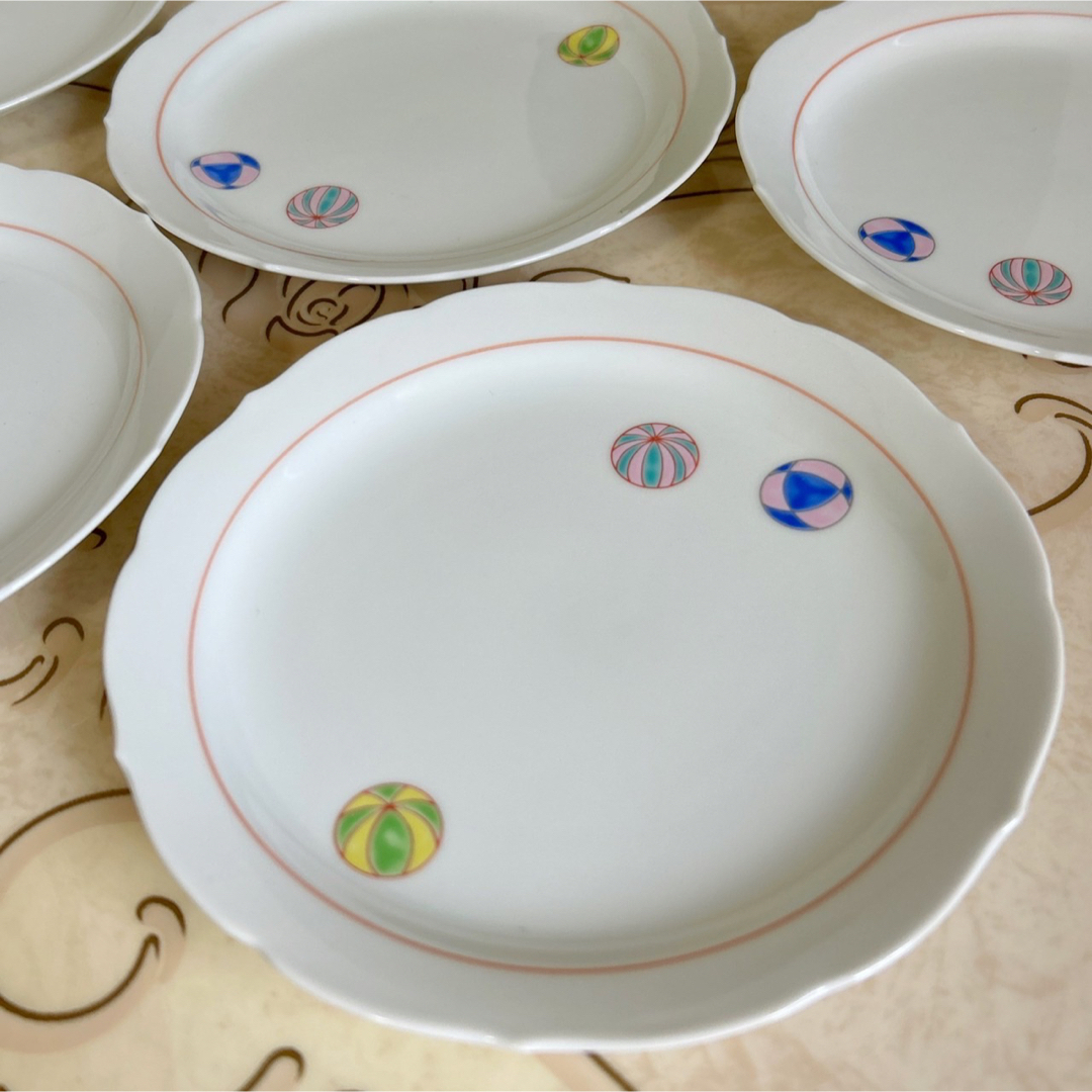 深川製　青磁桔梗型和皿揃　5枚セットと角皿7枚セット