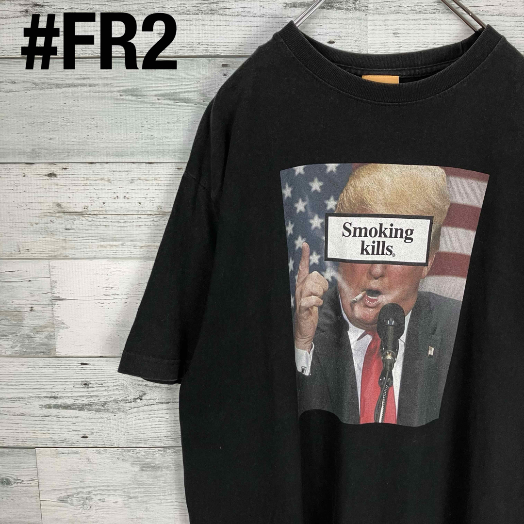 FR2 エフアール トランプオマージュ プリント 元アメリカ大統領 半袖Tシャツ