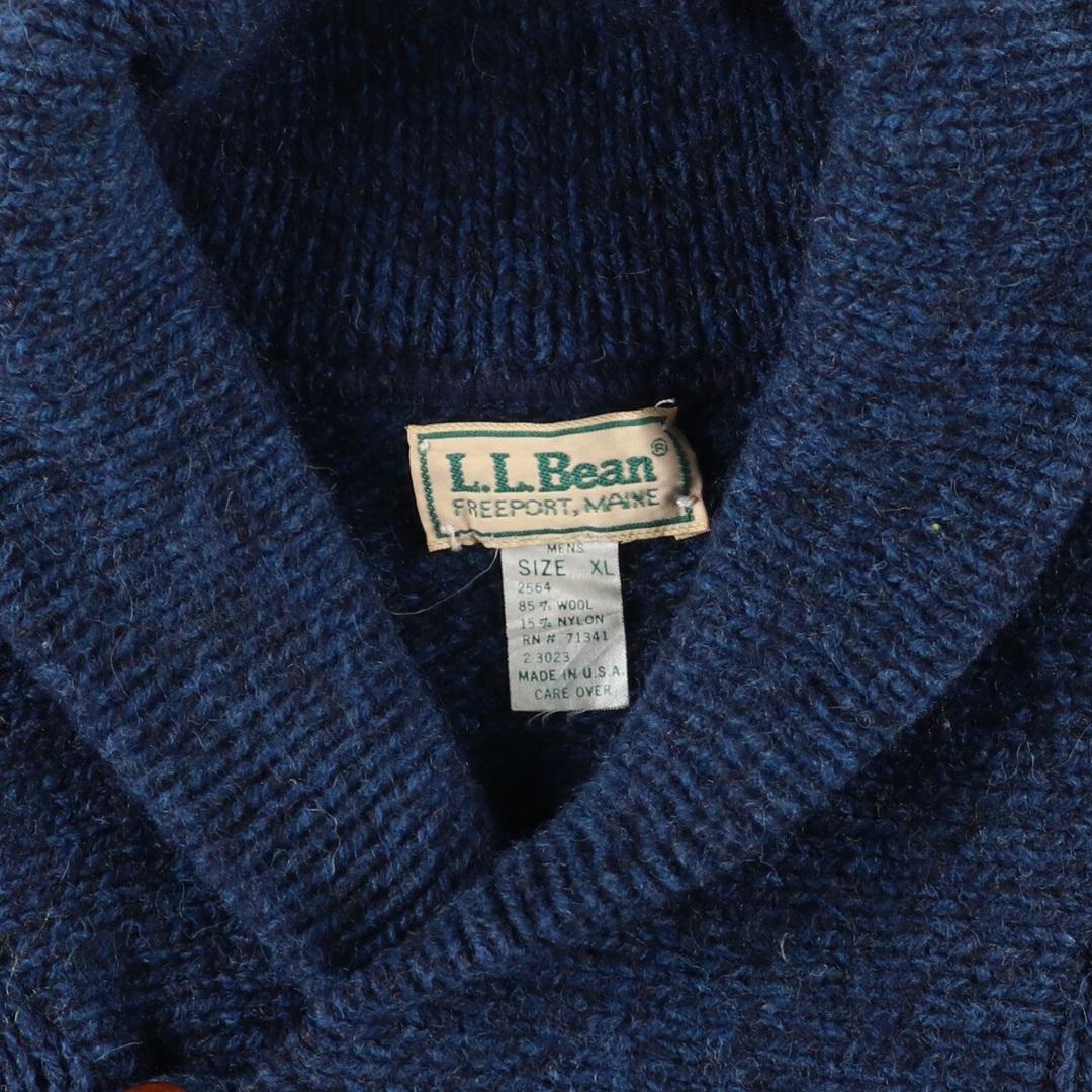 70~80年代 エルエルビーン L.L.Bean ショールカラー ウールニットセーター USA製 メンズXL ヴィンテージ /eaa333882 2