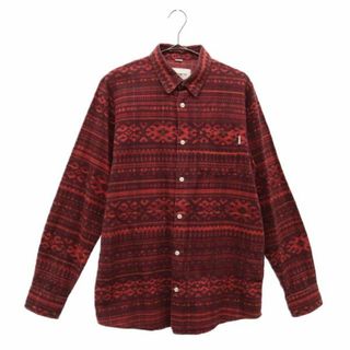 カーハート(carhartt)のカーハート 総柄 長袖 シャツ S レッド系 Carhartt レギュラーカラー メンズ 古着 【231023】(シャツ)