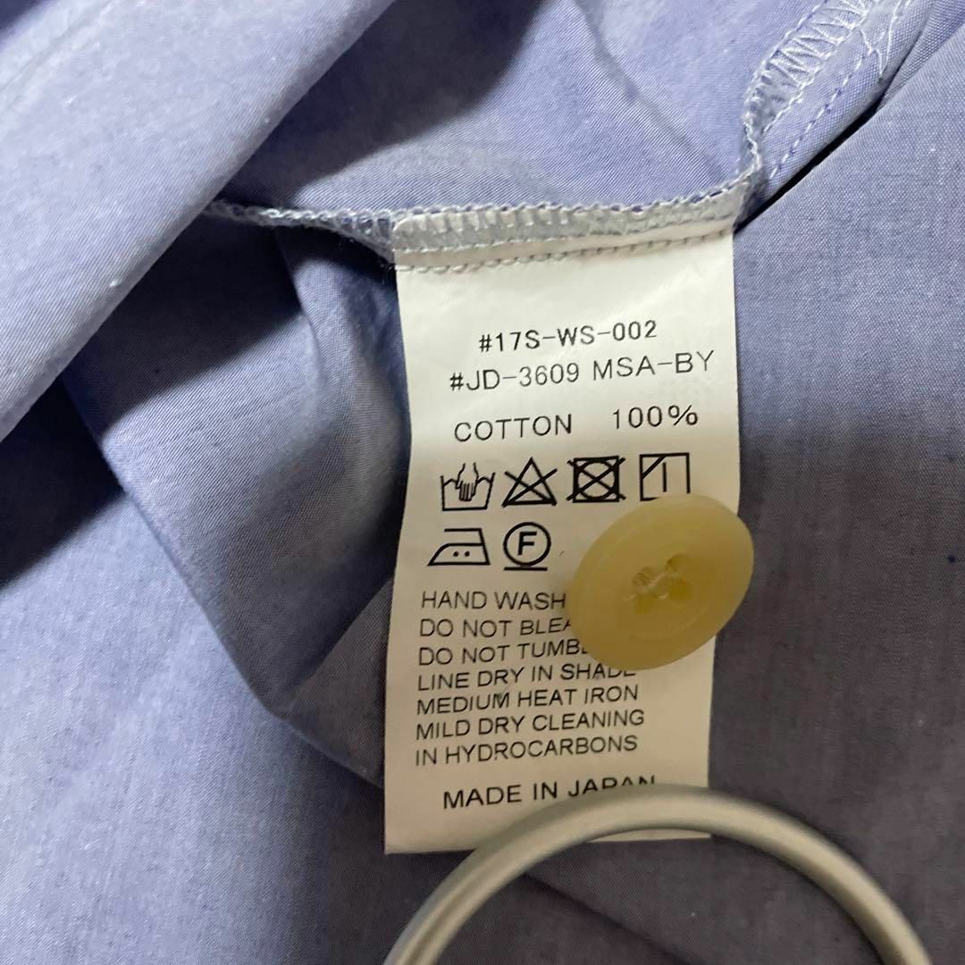 DANTON(ダントン)のDANTON コットンポプリン半袖ワイドシャツ ブルー ロゴ ワンポイント 人気 メンズのトップス(シャツ)の商品写真