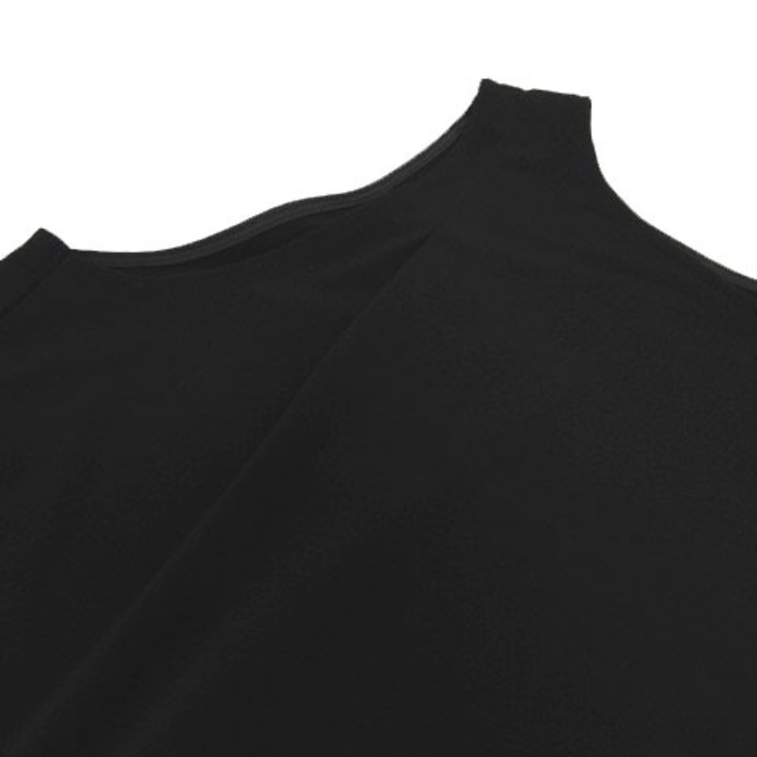 PLST(プラステ)のプラステ PLST カットソー ノースリーブ タック ブラック 黒 S レディースのトップス(カットソー(半袖/袖なし))の商品写真