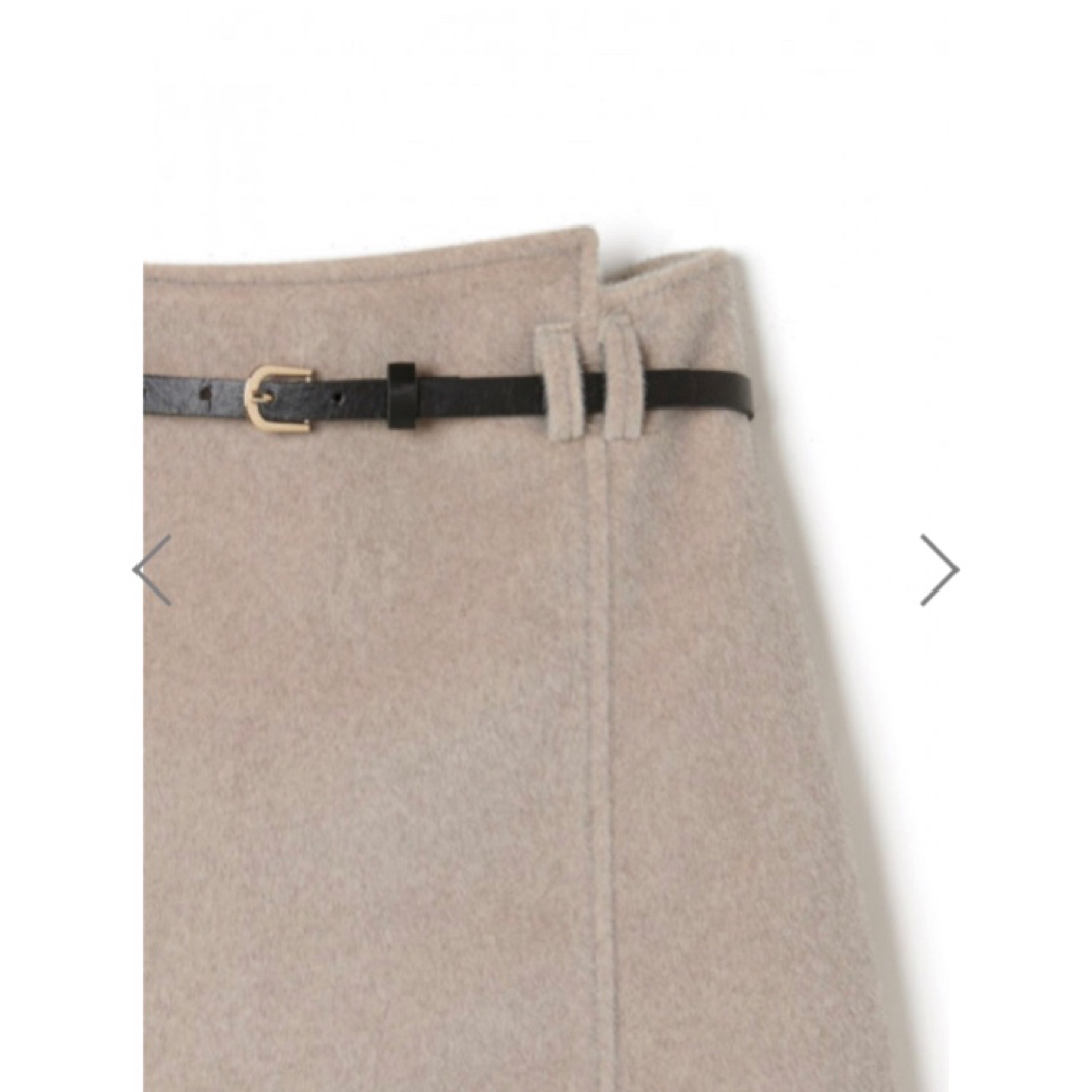 GRL(グレイル)の値下げ♡GRL ベルト付きシャギーミニスカート カジュアル 秋 冬 SALE レディースのスカート(ミニスカート)の商品写真
