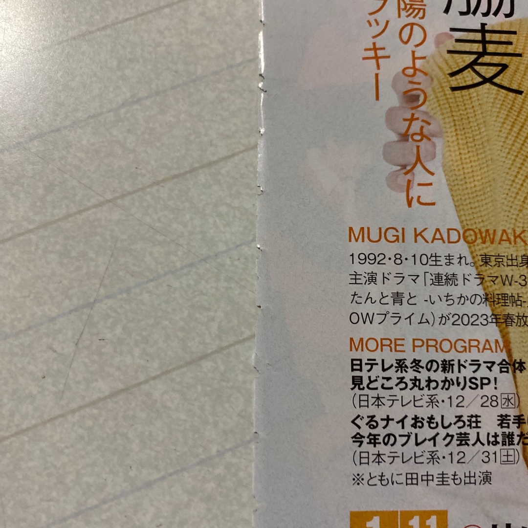 デジタルTVガイド　2023年2月号 門脇麦×田中圭　切り抜き エンタメ/ホビーの雑誌(アート/エンタメ/ホビー)の商品写真