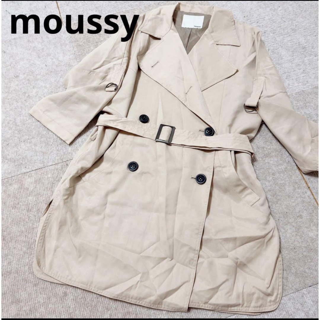 moussy ベルト付き トレンチコート マウジー フリーサイズ