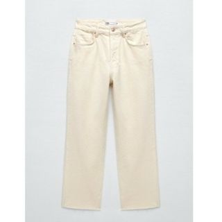 ザラ(ZARA)のZARA ワイドパンツ ワイドデニム エクリュ EUR36 9号(デニム/ジーンズ)