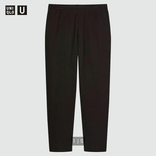 ユニクロ(UNIQLO)の新品 UNIQLO U フレンチリブパンツ イージーパンツ シンプル 黒 M(その他)