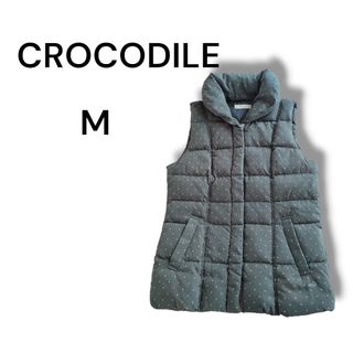 クロコダイル(Crocodile)の【CROCODILE】クロコダイル ダウンベスト カーキ M(ダウンベスト)