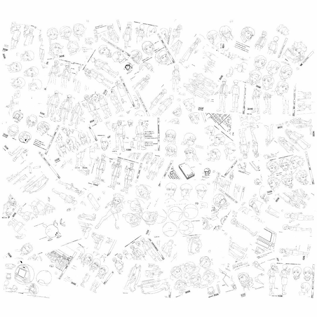 機動戦士ガンダムAGE 設定資料 制作資料 【278枚】a エンタメ/ホビーのおもちゃ/ぬいぐるみ(キャラクターグッズ)の商品写真