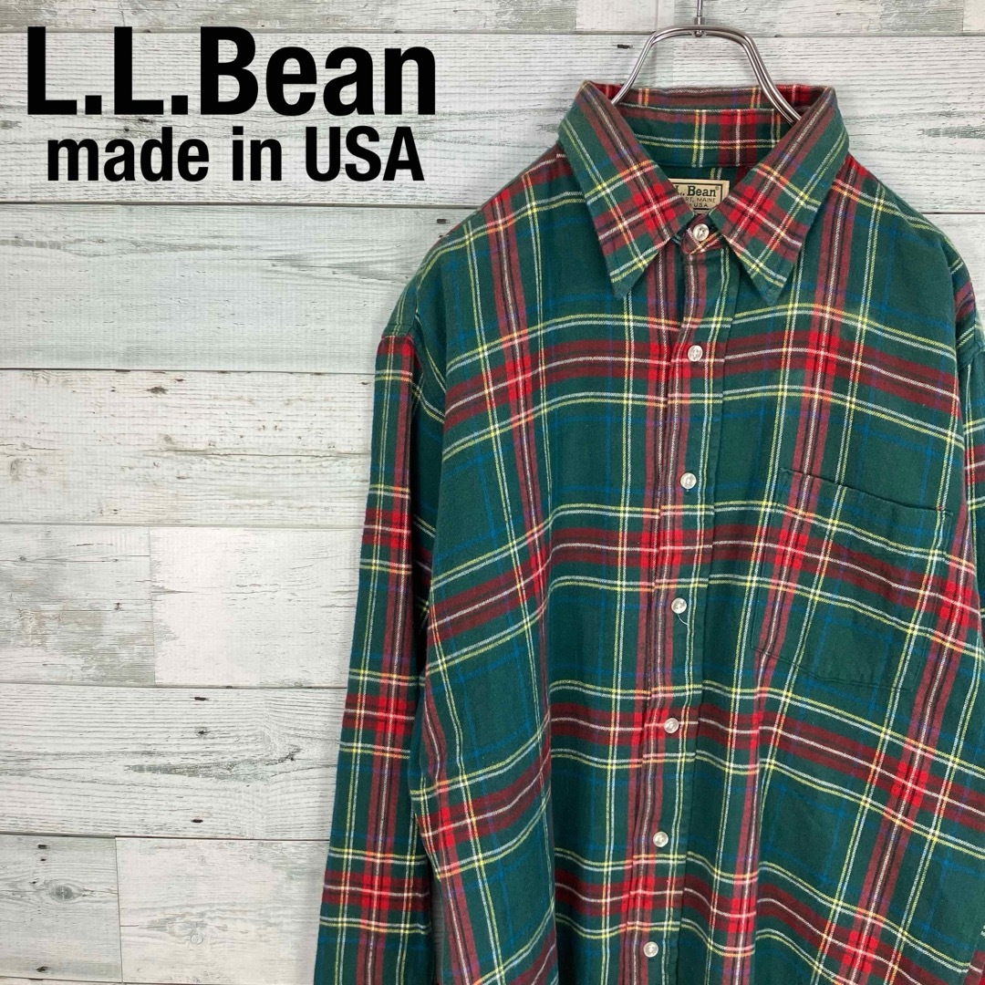 L.L.Bean エルエルビーン USA製 80s チェック ネルシャツ