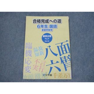 VH11-165 浜学園 小6 国語 合格完成への道 第4分冊 2017 08m2B