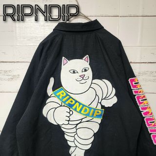 RIPNDIP リップンディップ パーカー 両面パイル刺繍 キャラクター ロゴ