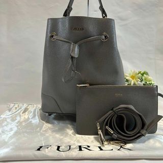 美品　FURLA　フルラ　グレー　トートバッグ　肩掛けOK