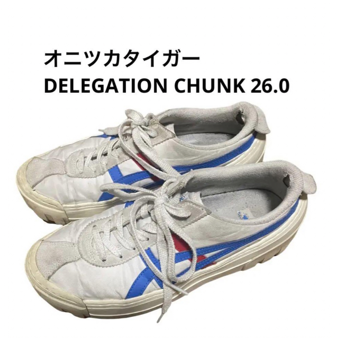 オニツカタイガーDELEGATION CHUNK 厚底スニーカー　ホワイト