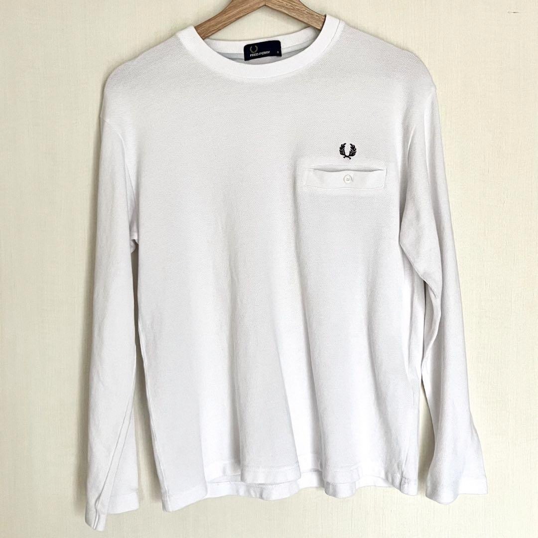 ★美品★ FRED PERRY フレッドペリー Tシャツ 鹿の子 ポケット 長袖 1