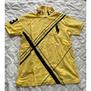 ポロラルフローレン(POLO RALPH LAUREN)のポロバイラルフローレン　半袖ポロシャツ　M  イエロー　ビッグポニー(ポロシャツ)