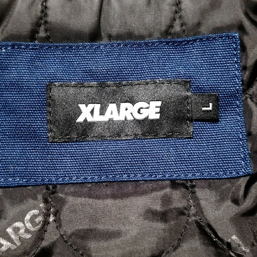 XLARGE(エクストララージ)の《大人気》XLARGE エクストララージ ワークジャケット ネイビー バックロゴ メンズのジャケット/アウター(ブルゾン)の商品写真