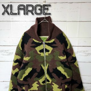 《超希少》XLARGE エクストララージ セーター グリーン 迷彩 カモフラ