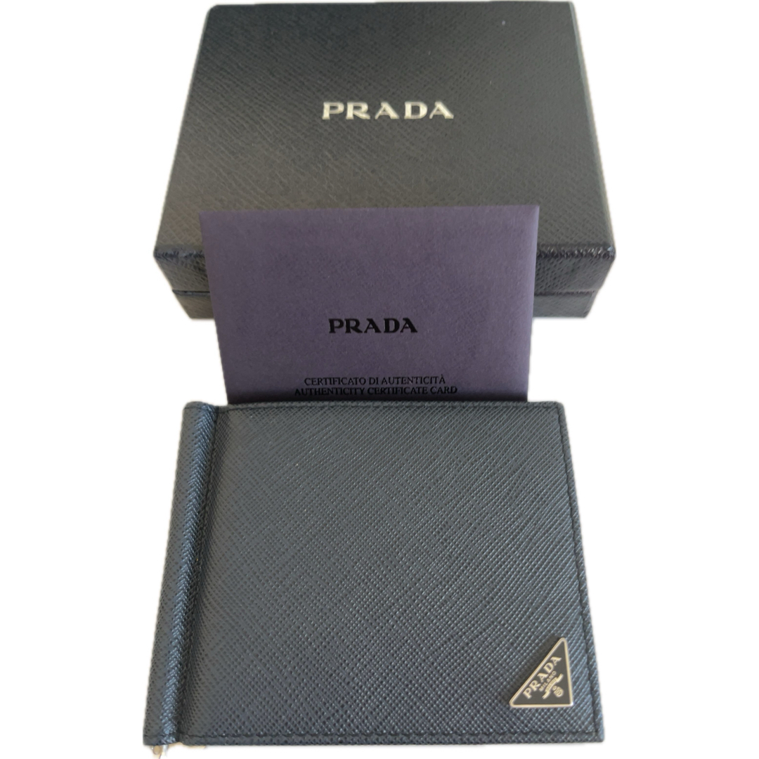 マネークリップ PRADA  レザー  カードケース