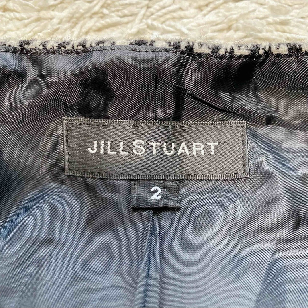 JILLSTUART(ジルスチュアート)のジルスチュアート 重ね着 ジャンパースカート フレア 千鳥 柄 ワンピース M レディースのワンピース(ひざ丈ワンピース)の商品写真