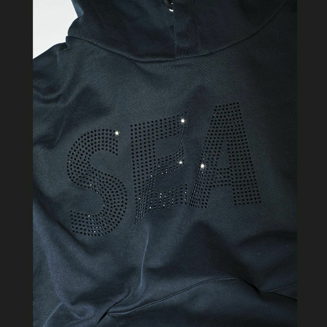 SEA RHINE STONE HOODIE Lウィンダンシー　ラインストーン