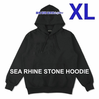SEA RHINE STONE HOODIE / BLACK - XL