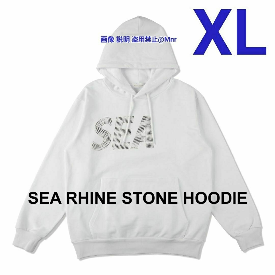 WIND AND SEA - WIND AND SEA RHINE STONE HOODIE XL 白 限定の+