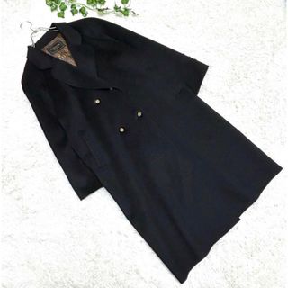 カシミヤ100%(裏地シルク100%)高級ロングコート！美品！サイズ9(M位)(ロングコート)