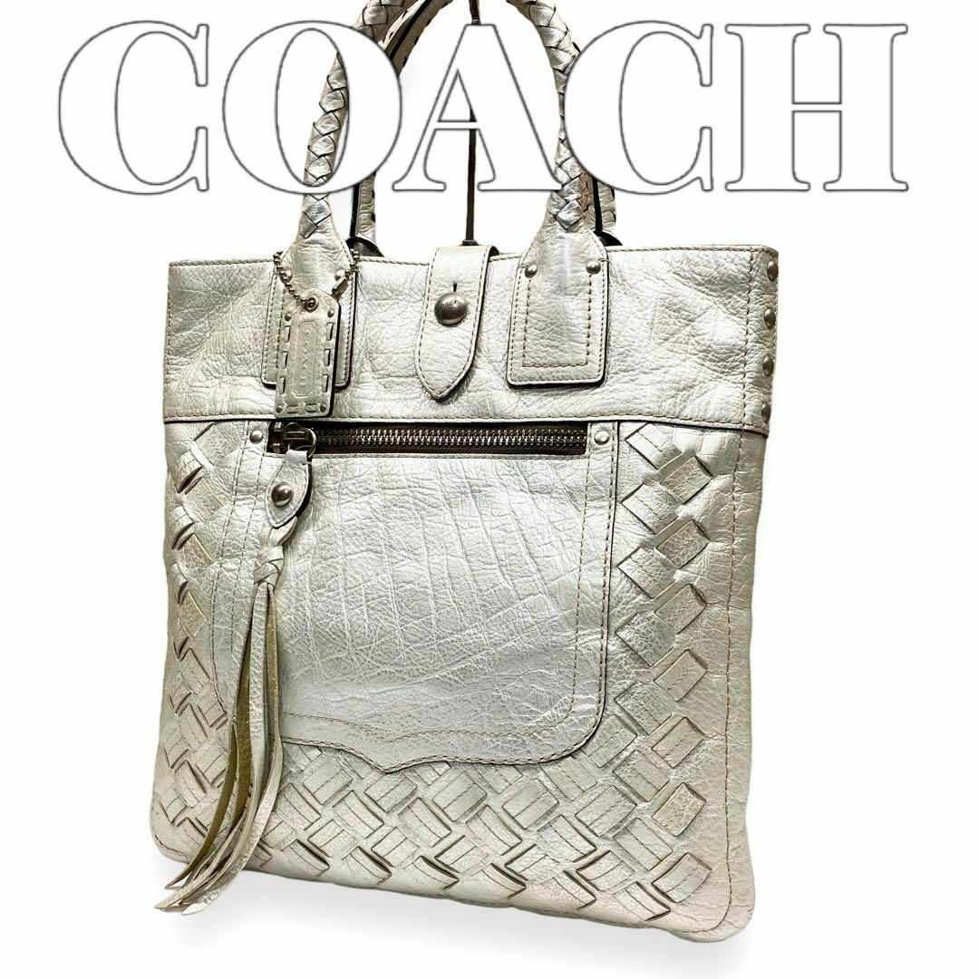 COACH 編み込み トートバッグ 7099