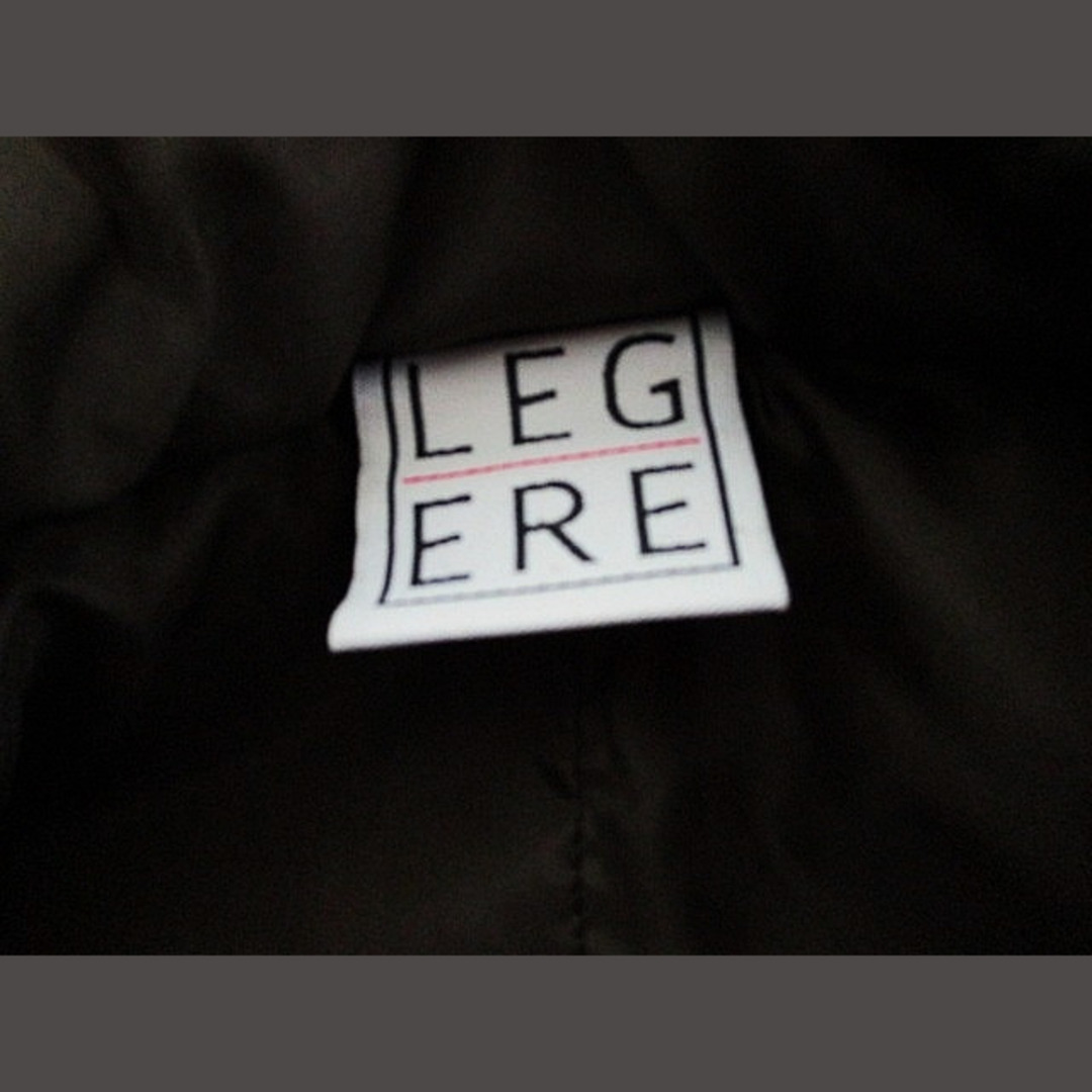 LEGERE ダウンジャケット ジップアップ 長袖 フード付 ファー ブラウン