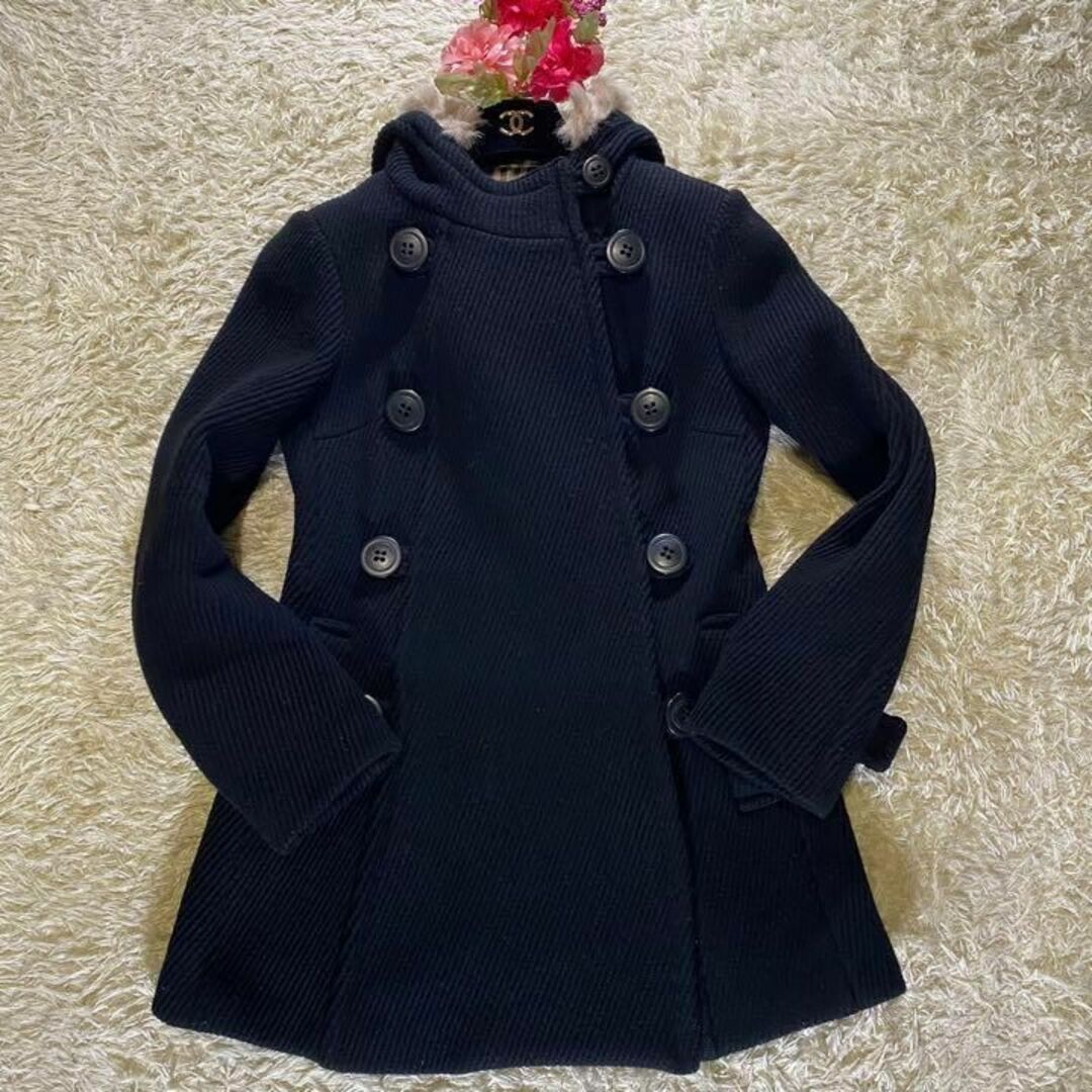 【美品】バーバリーブルーレーベル ウールコート Aライン 三陽商会 正規品