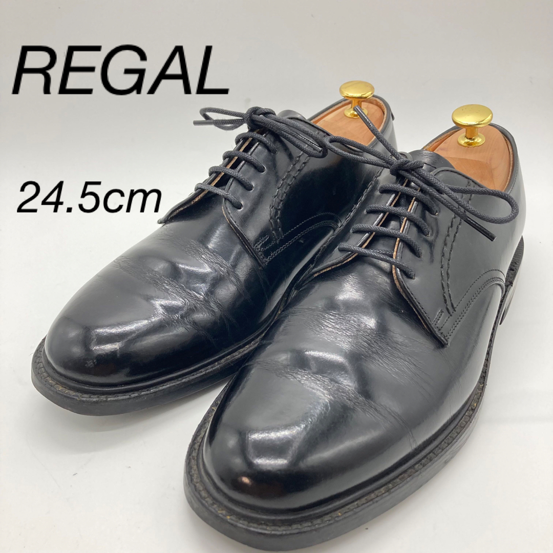 REGAL TOKYO】プレーントゥ 黒 25.0cm-