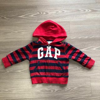 ベビーギャップ(babyGAP)のBaby GAP＊ボーダー＊パーカー＊90cm＊赤×紺＊レッド×ネイビー＊(ジャケット/上着)