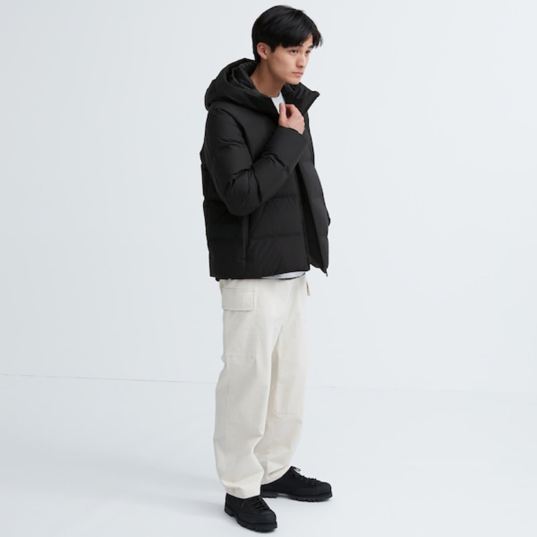 UNIQLO - 数回使用 UNIQLO シームレスダウンパーカ3Dカット メンズ L