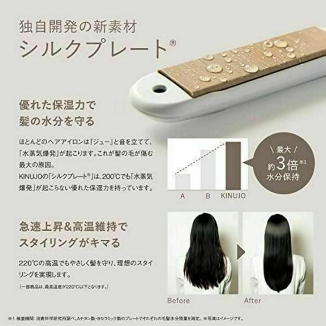 新品未開封 絹女 KINUJO ストレート ヘアアイロン LM-125スマホ/家電/カメラ