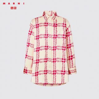 ユニクロ(UNIQLO)のユニクロ MARNI マルニ オーバーサイズシャツ（長袖） Mサイズ(シャツ/ブラウス(長袖/七分))