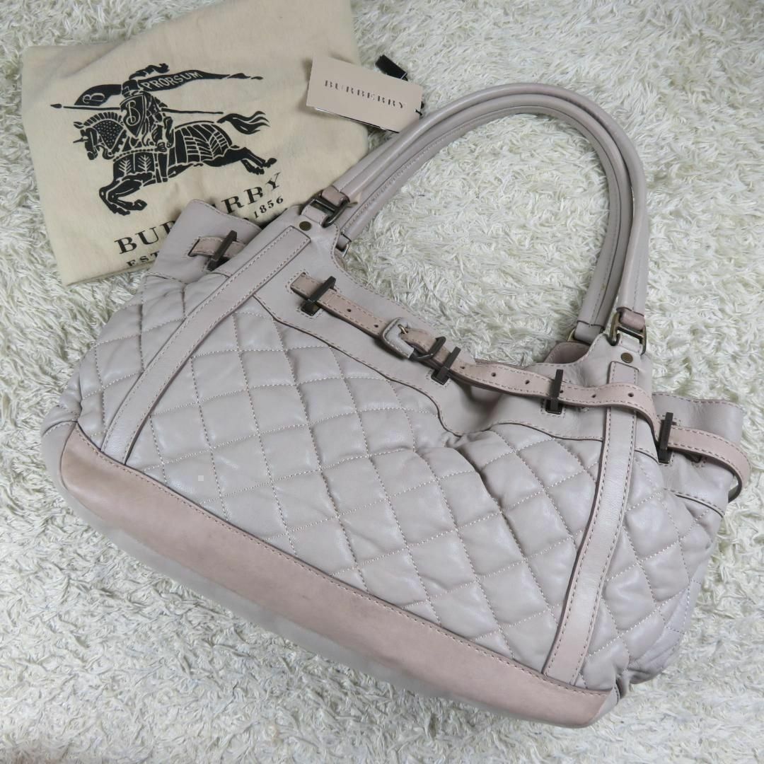 BURBERRY - 《美品》BURBERRY バーバリー キルティングトートバッグ A4