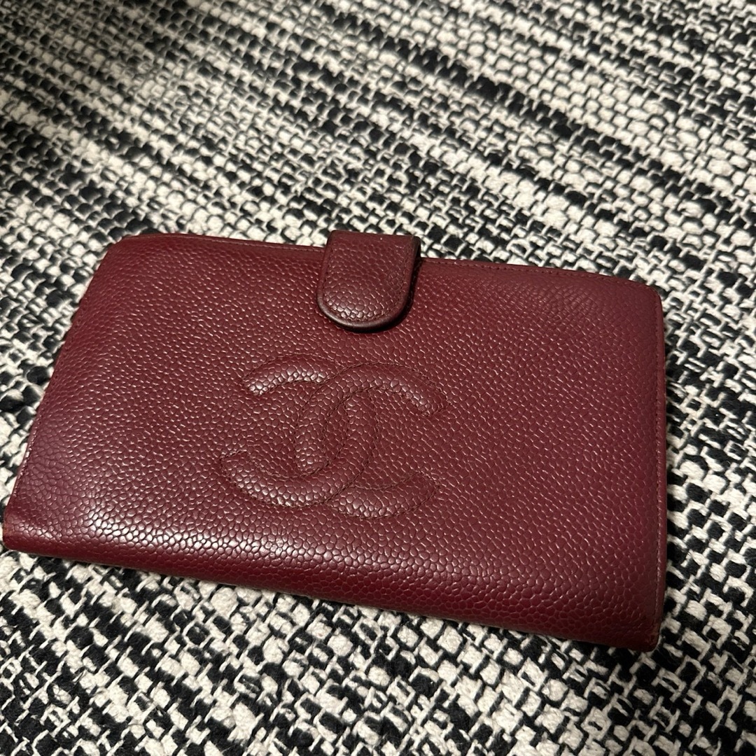 祝日お値下げ♥CHANEL♥キャビアスキンがま口長財布/ピンク