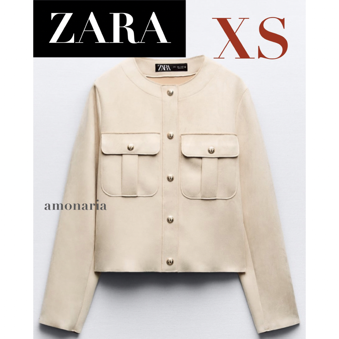 【新品/未着用】ZARA フェイクスエードショートシャツジャケット　ジャケット