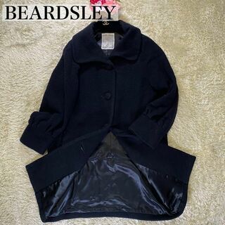 BEARDSLEY - 【美品】ビアズリー ロングコート 黒 Aライン ウール ...