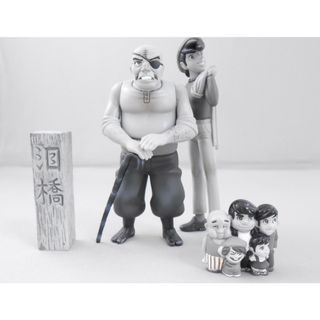 【明日のジョー】フィギュアセット　丈・段平・泪橋の子供達　メディコム・トイ　中古(アニメ/ゲーム)