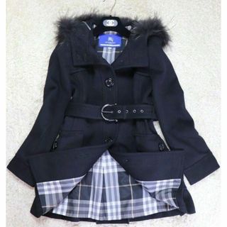 バーバリーブルーレーベル(BURBERRY BLUE LABEL)の《美品》バーバリー ブルーレーベル ウールロングコート ノバチェック(トレンチコート)